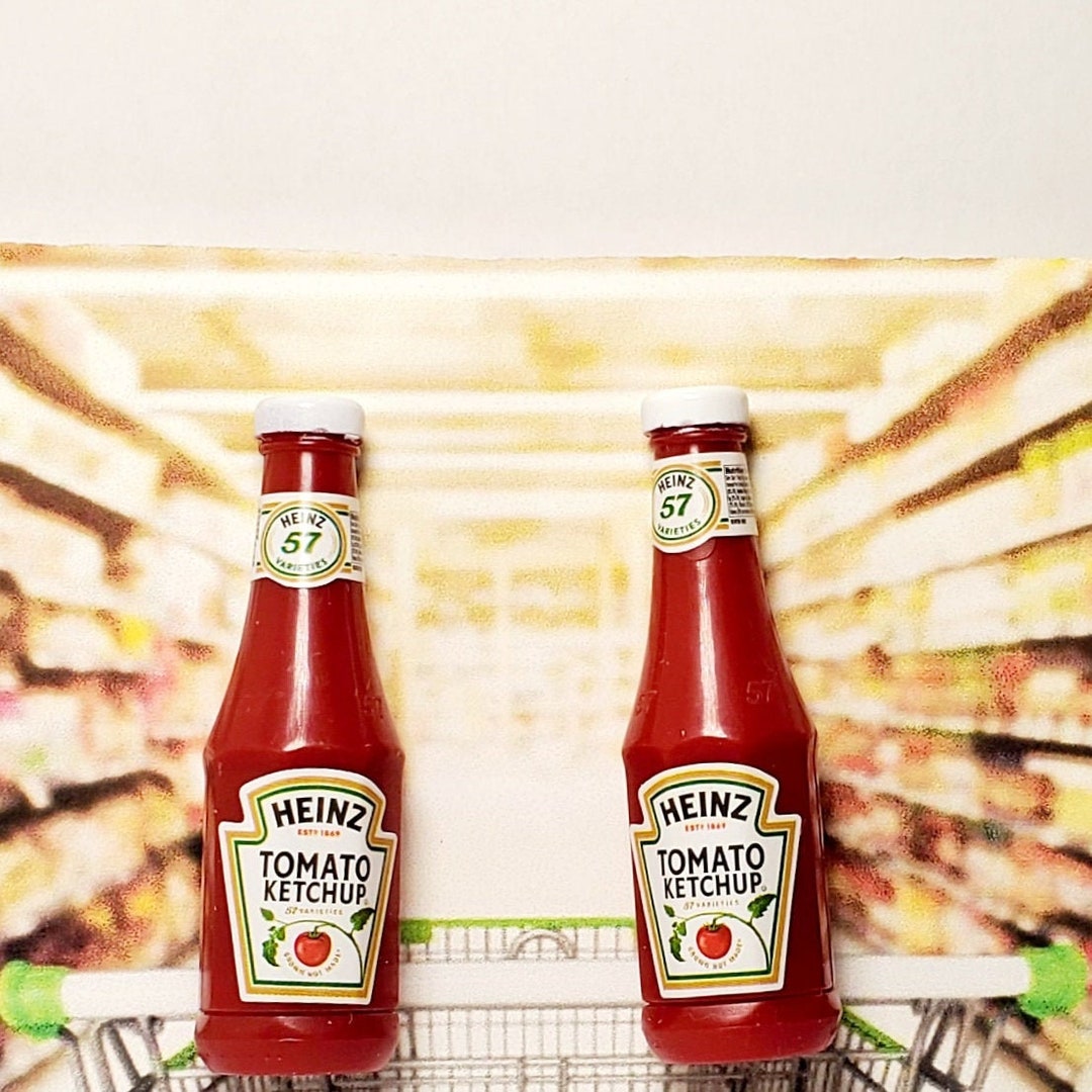 Heinz Hunts Tomato Ketchup Earrings Mini Brands Shopkins Tiny Food
