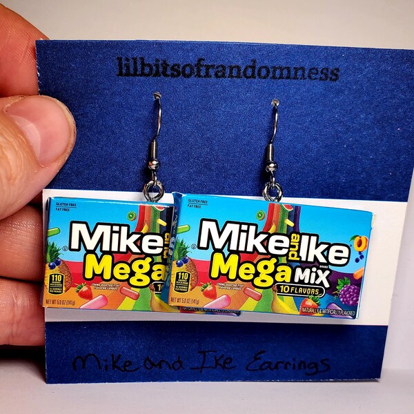 Mike and Ike Candy Earrings | Tiny Food Jewelry Candycore Baker Soda Jerk Ice Cream Truck Usher Aesthetic Kidcore Sweettok Candytok Foodcore