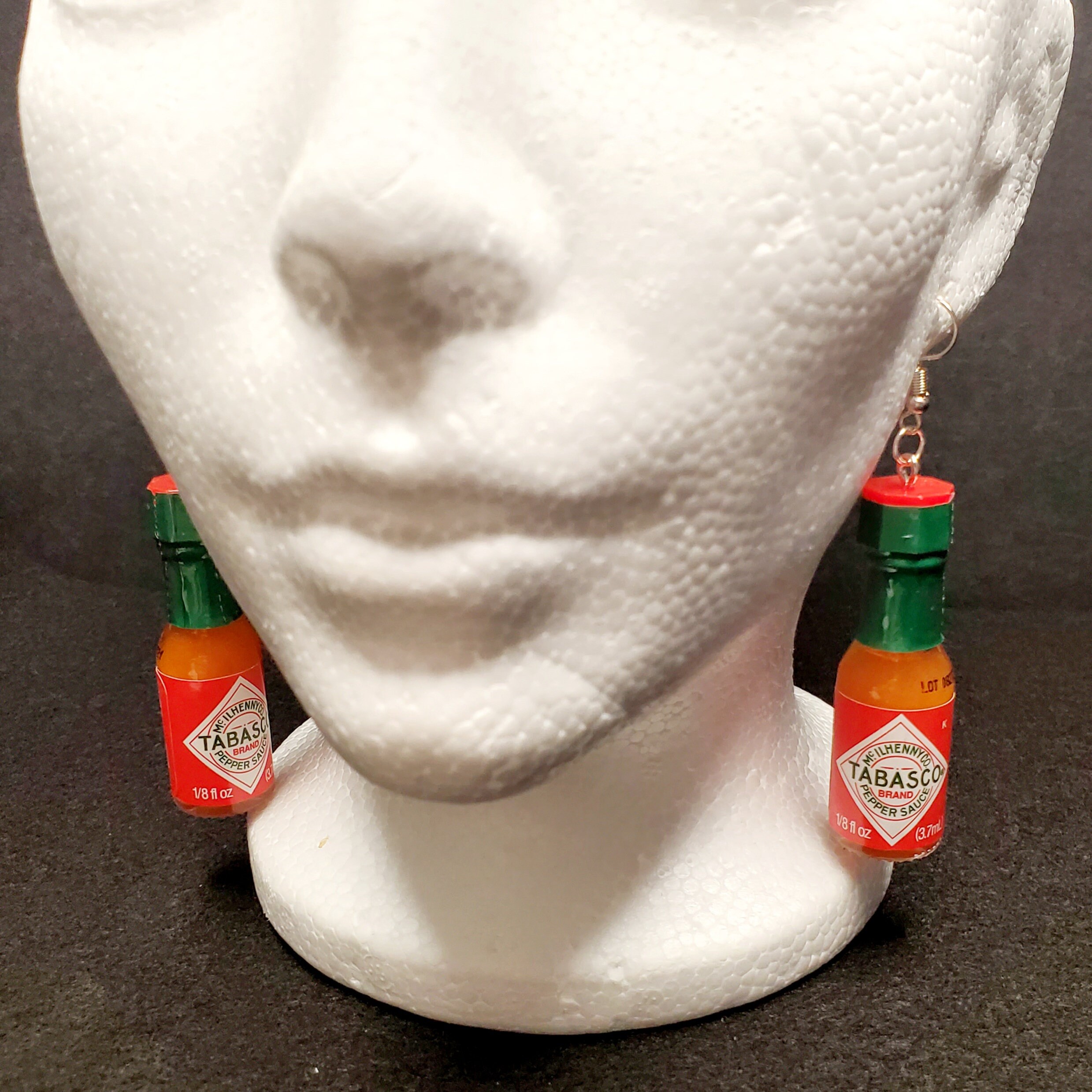 Functional Hot Sauce Earrings Real Single Serve Tobasco Minis Etsy