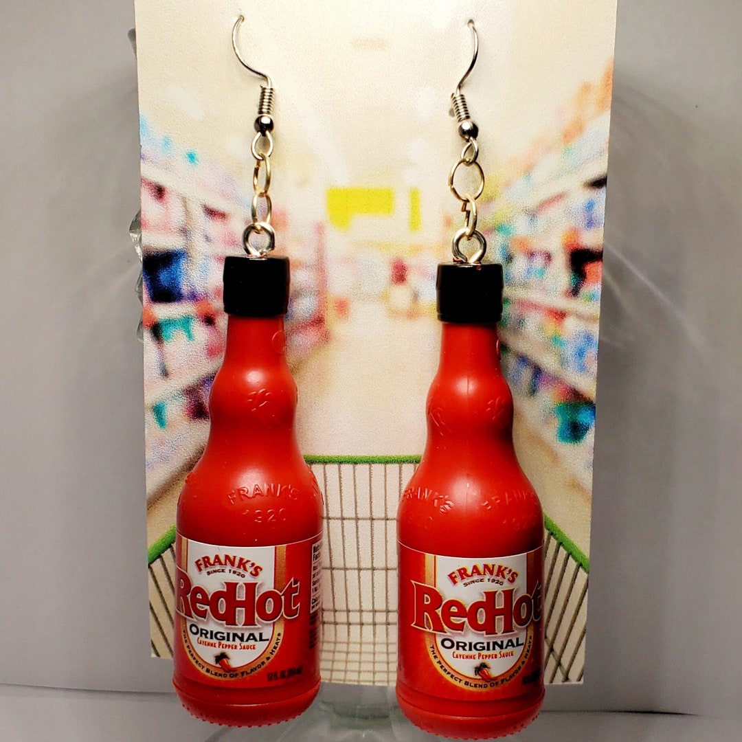Franks Red Hot Sauce Mini Brands Earrings FREE SHIPPING Tiny Etsy