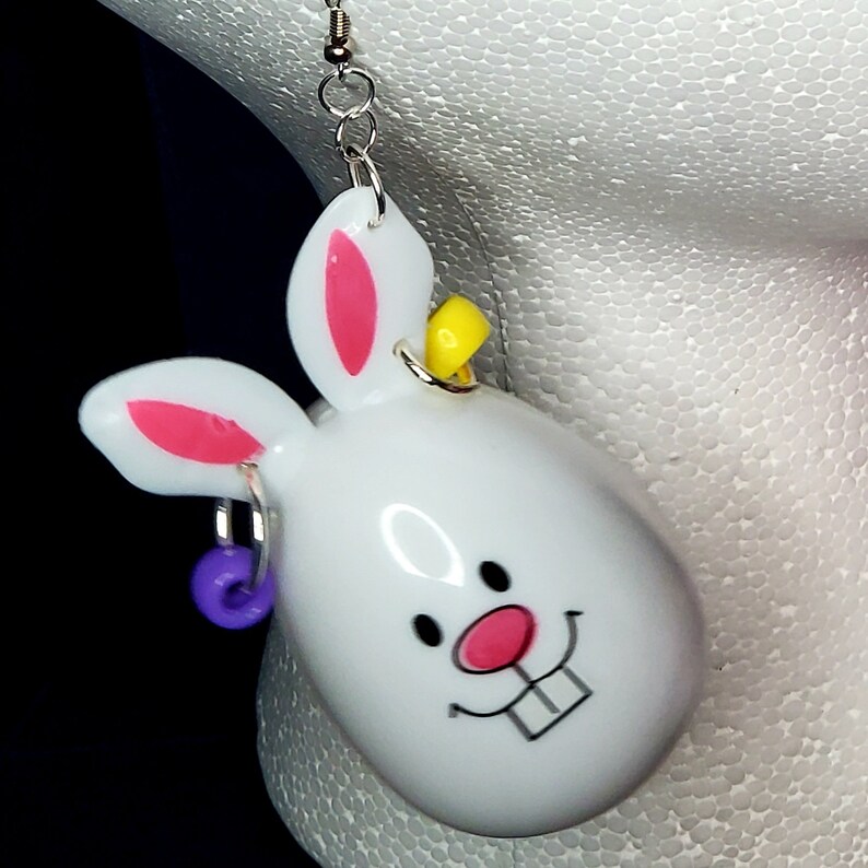FREE SHIPPING Kidcore Teachercore Toycore Child Play Aesthetic Pierced or Unpierced Bunny Ear Options! Easter 2021 Bunny Egg Earrings