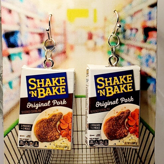 Shake 'N Bake Earrings Mini Brands Tiny Food Jewelry Chef Cook