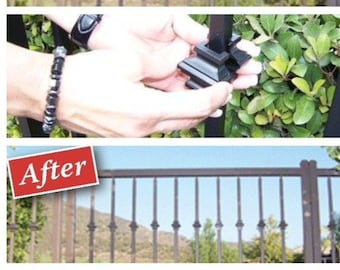 Confezione da 12 picchetti decorativi per recinzione in ferro battuto con snodo diviso da 1/2" e snodo a scatto