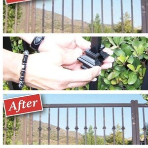 12 pack 5/8&quot; Split knuckle wrought iron fence picket decorative knuckle snap together