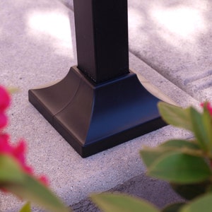 1-1/2" inch square fence post cover shoe skirt 3-1/2" inch base. Square Simshoe