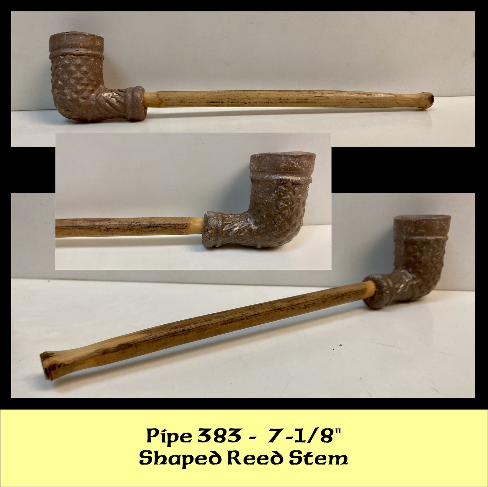 Vintage Bamboo Reed Pipes Reed Pipe Antique Pipe Clay Pipe Etsy