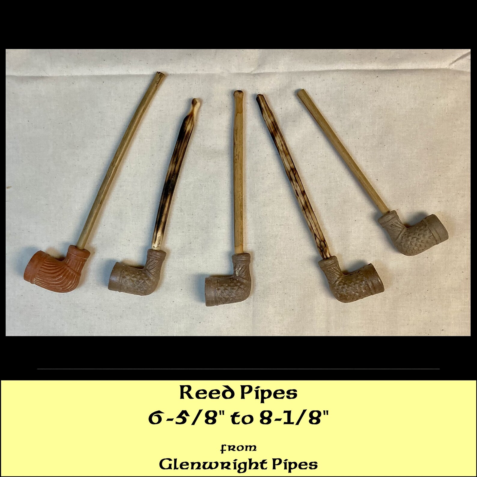 Vintage Bamboo Reed Pipes Reed Pipe Antique Pipe Clay Pipe Etsy