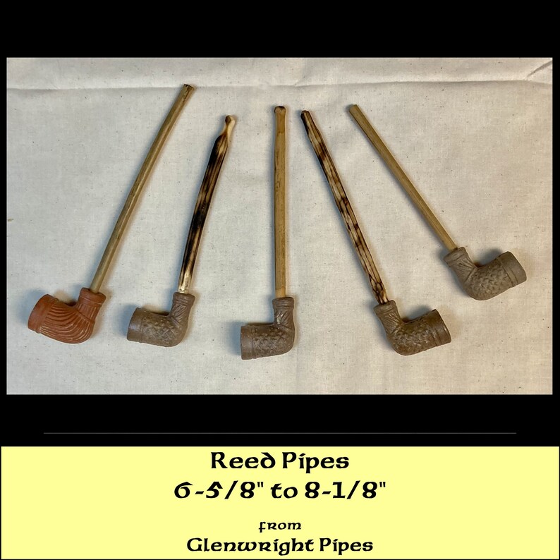 Vintage Bamboo Reed Pipes Reed Pipe Antique Pipe Clay Pipe Etsy