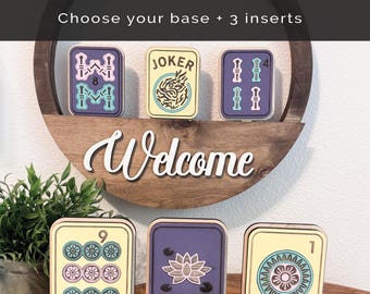 Mahjong Table and Wreath Decor