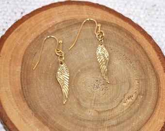 Gold Angel Wing Earrings Jewelry Gift For Her