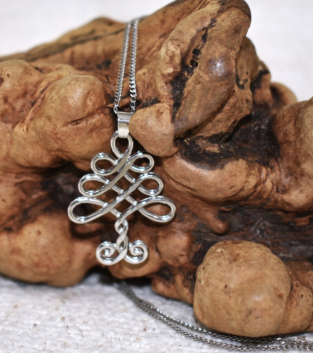 Silver Pine Tree Necklace, Looped Celtic Wire Tree Necklace, Jewelry ...