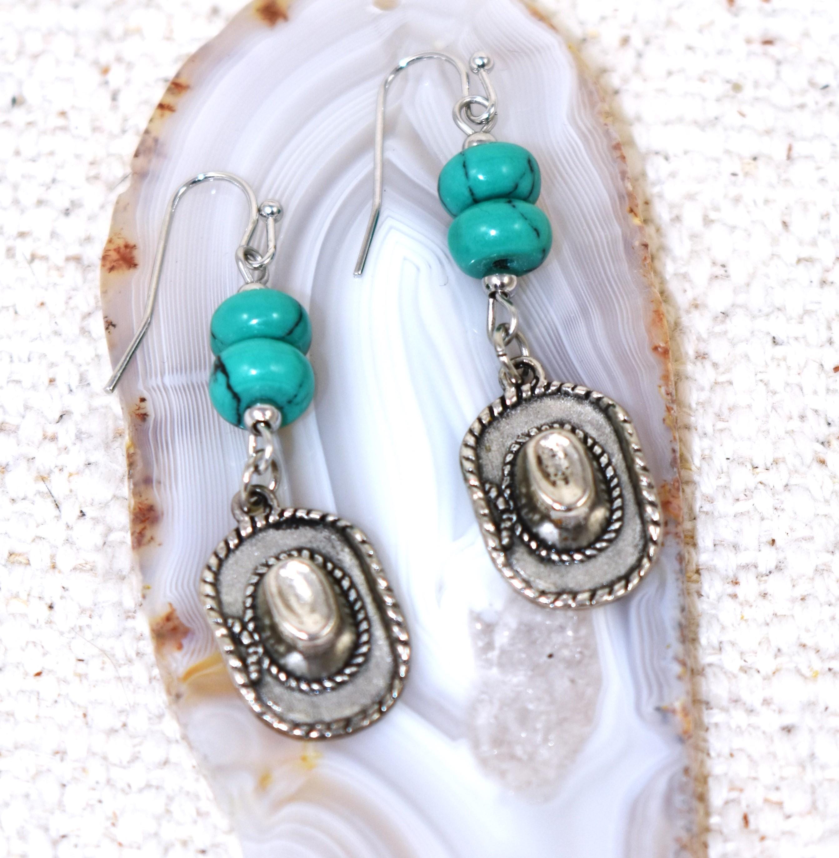 Orecchini in argento sterling con cappello da cowboy: gioielli da