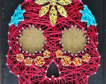 Sugar Skull Sting Art, Day of the Dead, Dia de Los Muertos, Departed Spirit Soul, Calavera