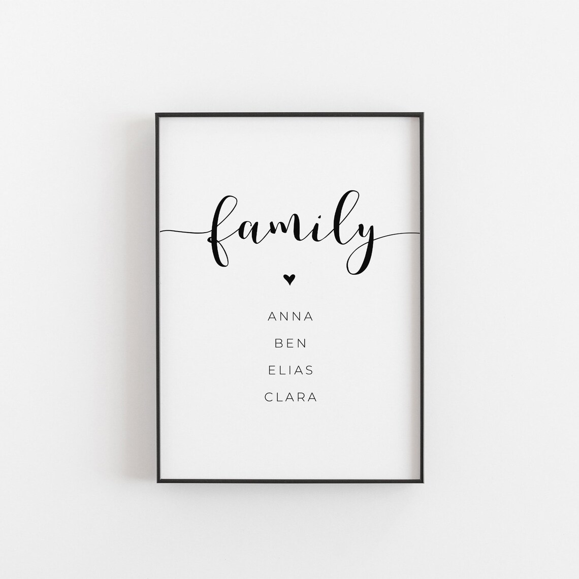 Poster Familie Familienposter Personalisierbar Geschenk Etsy