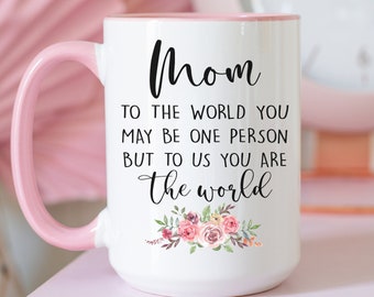 Taza floral de mamá, taza de café de mamá, taza de mamá, mejor mamá, taza de mamá floral, tazas para esposa, taza de té impresa, de hijo, de hija, de marido