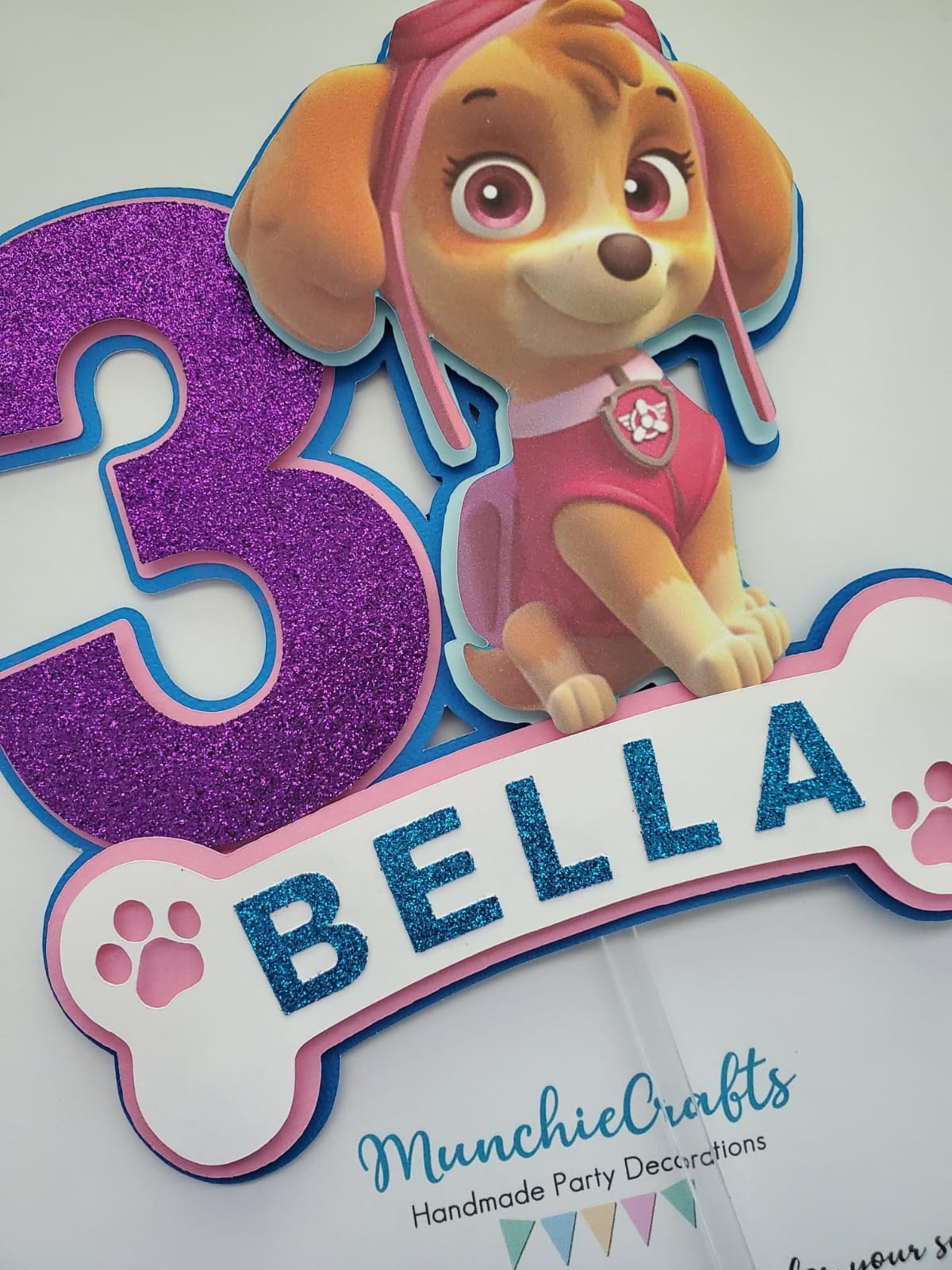 Paw Patrol Personalized Cake Topper Skye Paw Patrol Cake | Etsy