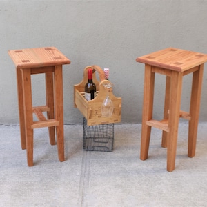 Wooden Stool, Kitchen Counter High Stool, Farmhouse Lounge Style Seating, Bar Pub Stool Seating, Drafting Desk Stool, Painters Stool
