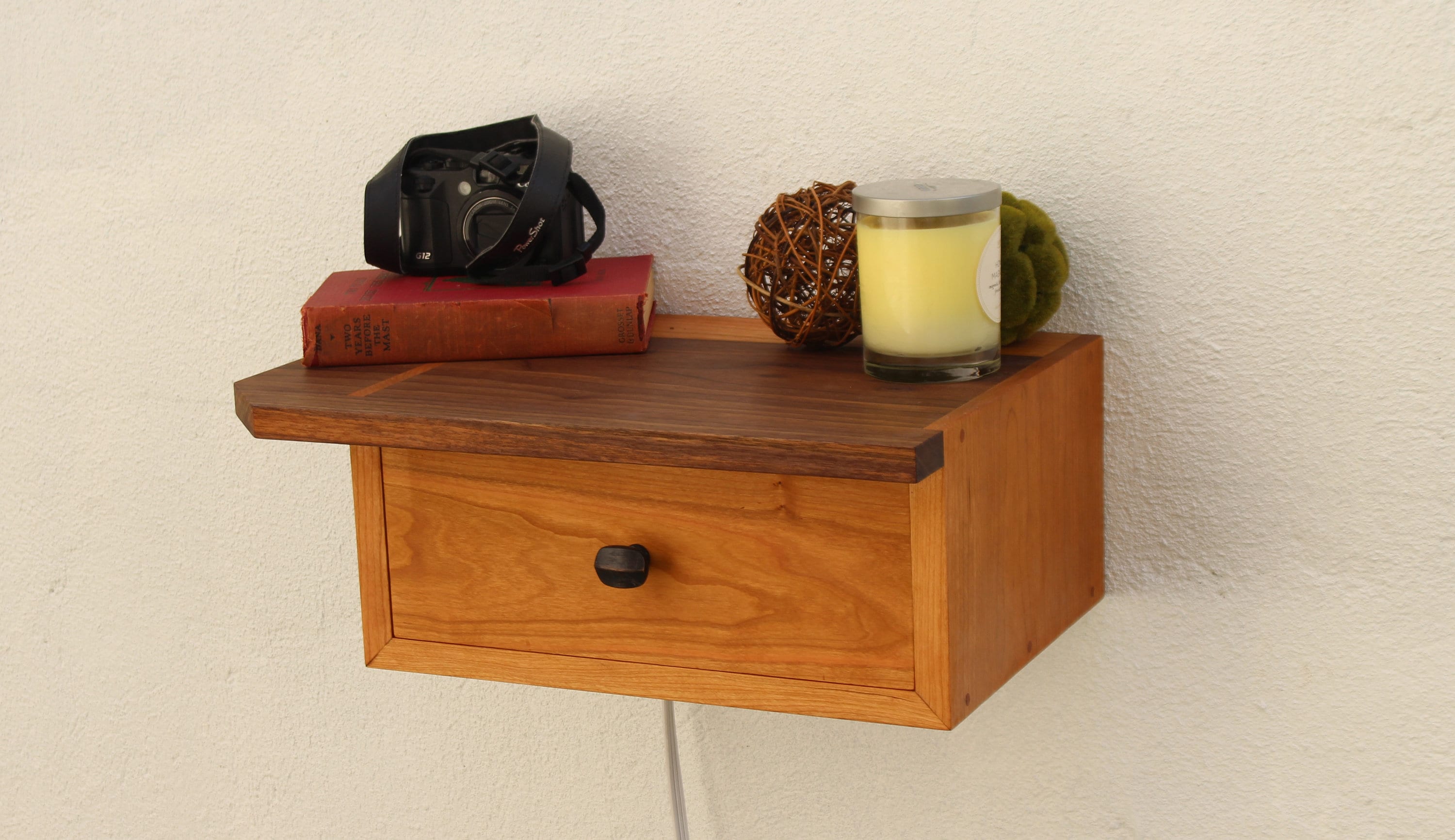 USB NightStand mit Schublade moderner schwimmender Nachttisch Etsy
