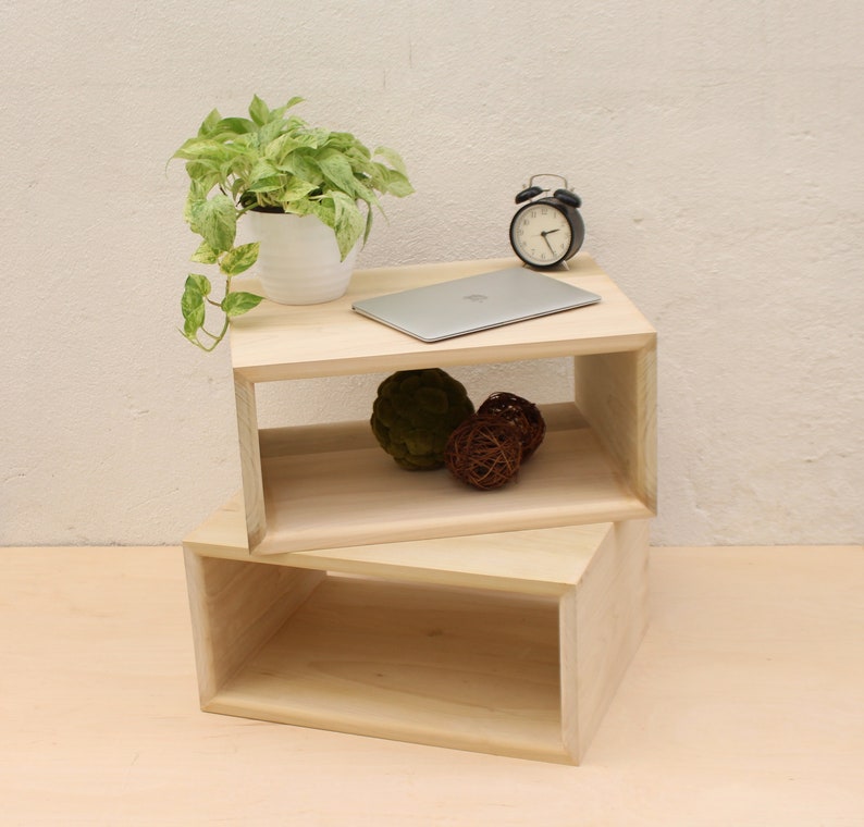 Large Modular Box Hardwood Shelves Platform Display Shelf Etsy Polska