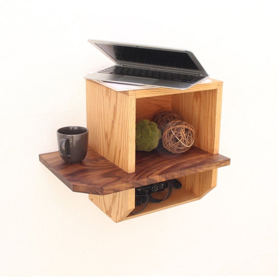 floating bedside table with light