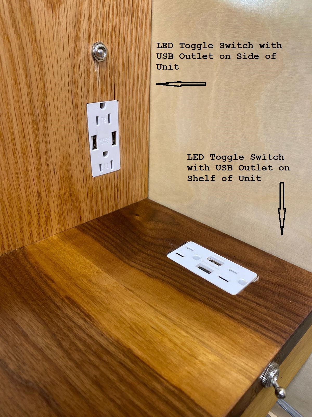 Bedside Table USB Outlets & LED Lighting Floating NightStand Etsy