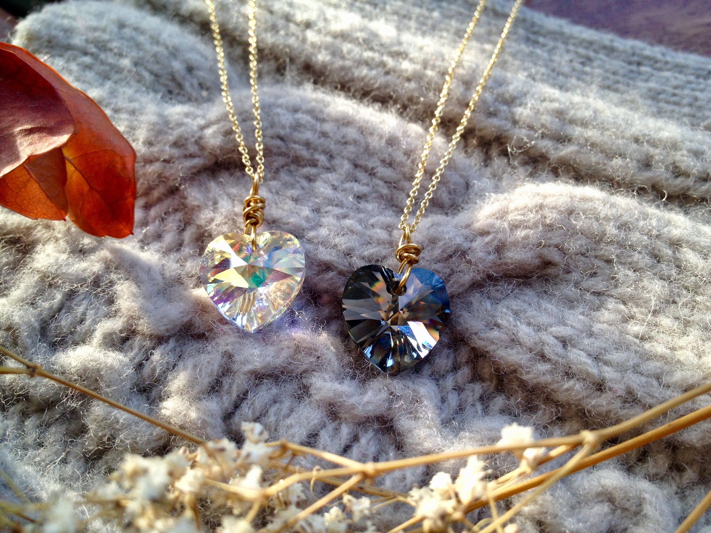 Swarovski Xilion Crystal Heart Pendant Necklace 925 Sterling Swarovski Xilion Crystal Heart Pendant Necklace 925 Sterling