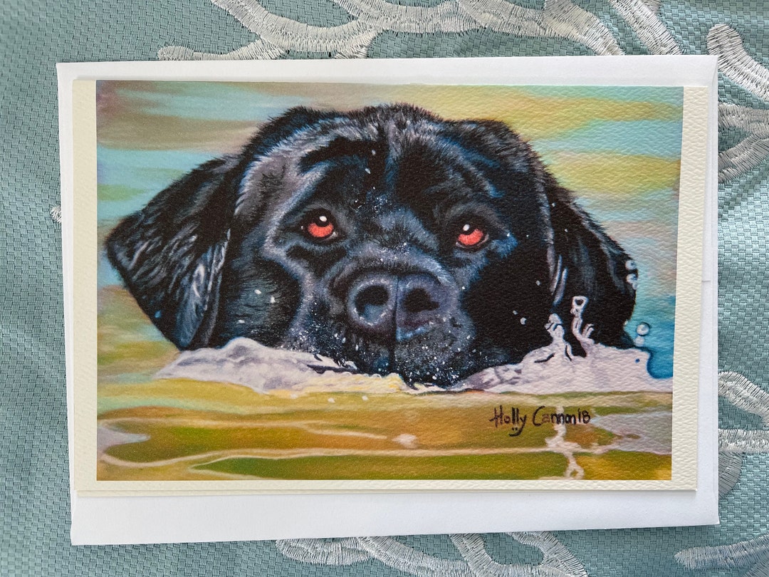 Original Black and Yellow Labrador Retriever Blank Note Cards ...