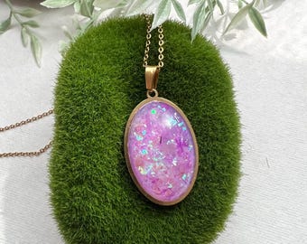 Der mystische Anhänger - irisierendes Licht lila Amethyst und Regenbogen Glimmer zur Verbesserung der Intuition, plejadische, Sternensamen, Indigo Kinder