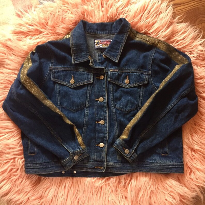 sparkle denim jacket