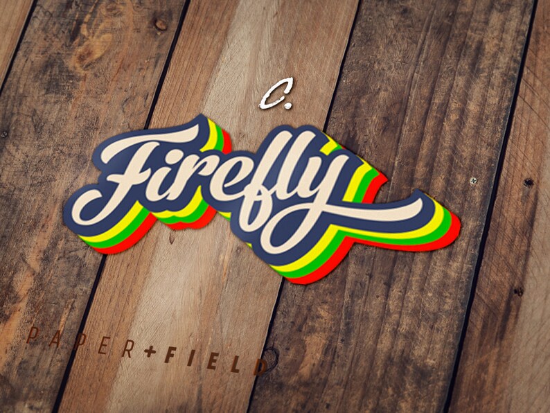 Firefly Serenity Sticker Multiple Colored Firefly Name Sticker Etsy