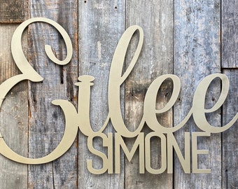 metal name signs for nursery