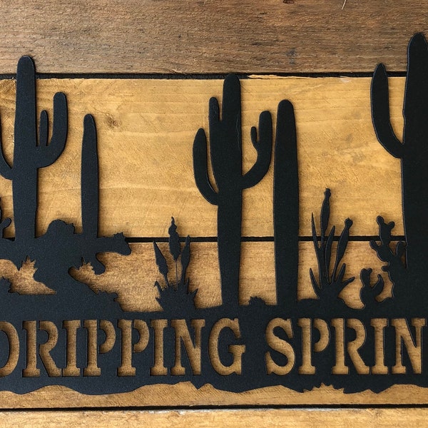 Personalized Desert Scene Metal Sign | Decor | Metal | Monogram | Gifts | Free Shipping | ranch sign | rustic sign |