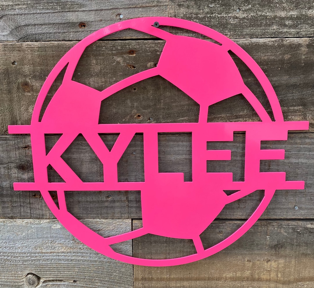 Custom Soccer Ball Name Sign FREE SHIPPING Personalized Etsy