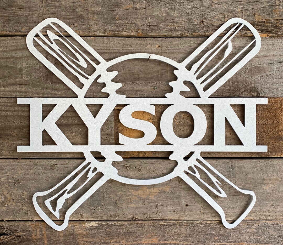 Custom Baseball Bat Name Sign FREE SHIPPING Personalized Etsy