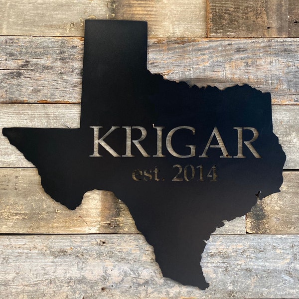 Texas Family Name Sign | LOWEST PRICE | Free Shipping | Metal Decor | Gifts