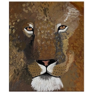 Lion Acrylic Painting | Printed on a slim canvas