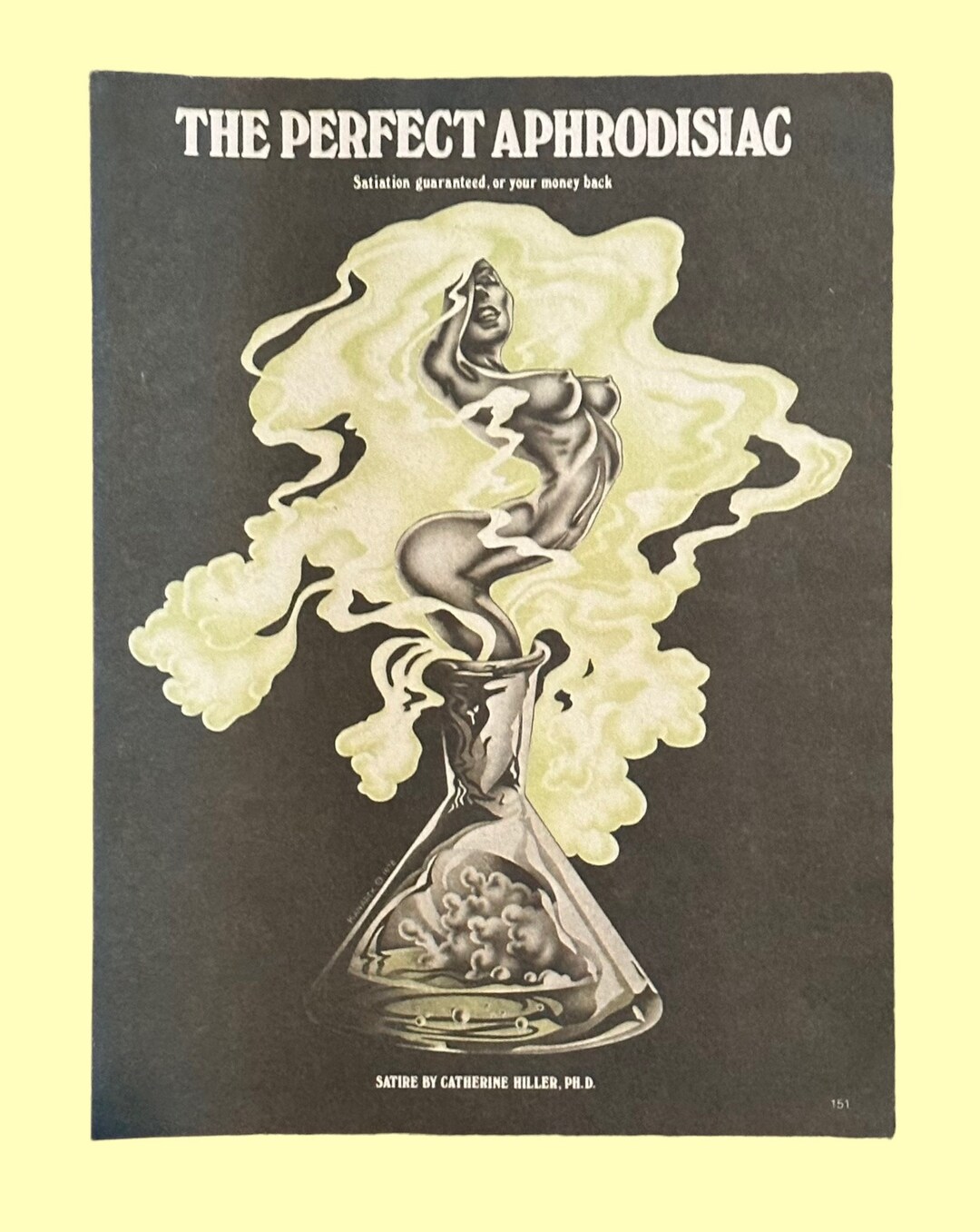 Vintage Penthouse Magazine Graphic Art Genie in A Bottle the - Etsy