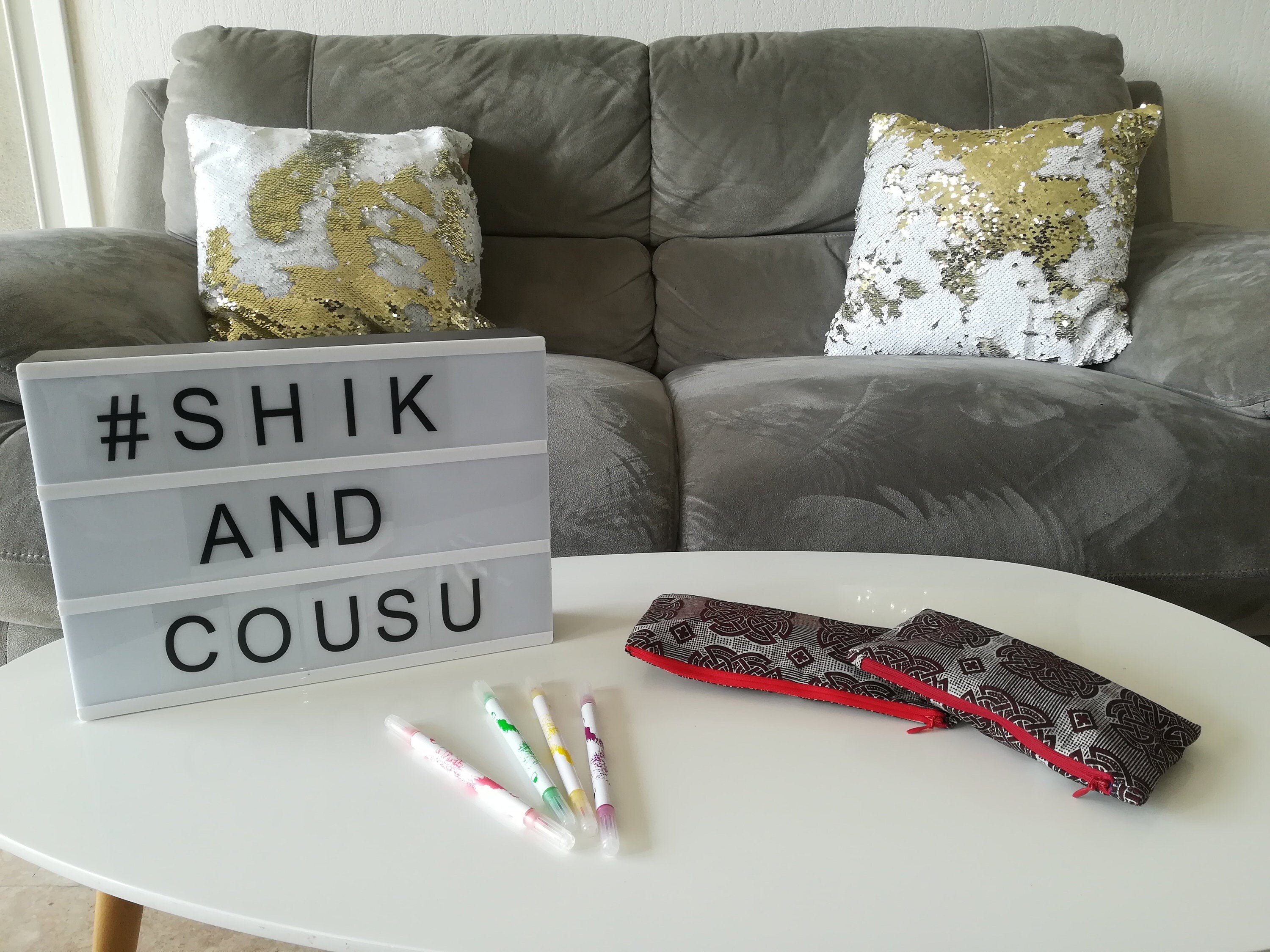 Trousse en Tissu Wax Africain