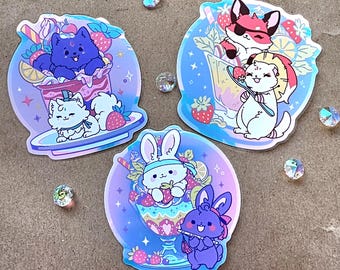Glow in the dark Danmei Stickers Bingqiu, Hualian and Wangxian