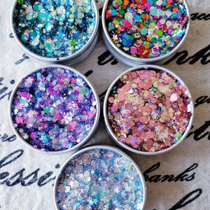 Beautiful chunky glitter gel sampler bundle.