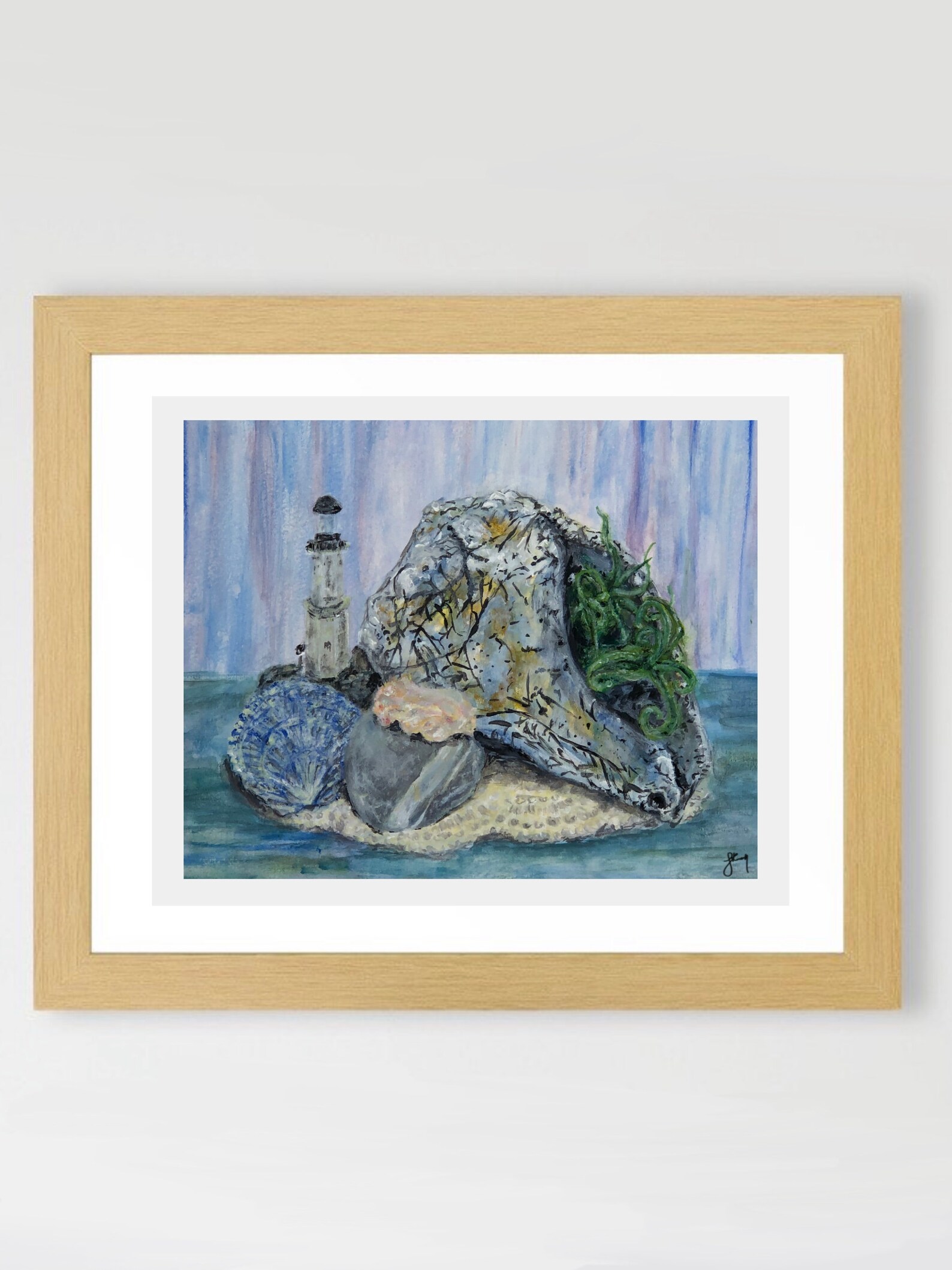 Shell Study Set of 4—giclee Prints//shell Paintings//houseplants//sea ...