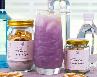 LEMON LAVENDER SPRITZ - Cocktail Infusion Kit! Diy Mixology at Home. Great with Vodka or Gin! Creates a Beautiful, Shimmering Drink at Home!