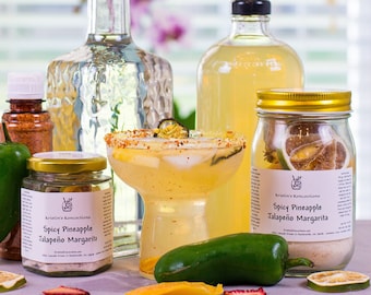 Spicy Pineapple Jalapeno Margarita - Cocktail Infusion Kit. Make Delicious DIY Tequila Cocktails at Home!