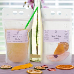 WINE SLUSHIES! Six Delicious DIY Summer Frozen Cocktail Slushies! Glass-Free Pouch is Pool, Beach, and Boat Safe! Fun Summer Gift!