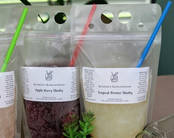 WINE SLUSHIE MULTIPACK! Glass-Free Pouch is Pool & Beach Safe! Delicious diy Summer Frozen Cocktail Slushies! Great Mother's Day Gift!