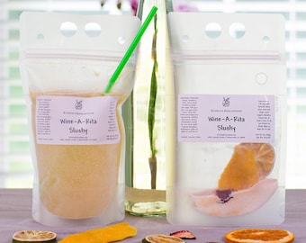 WINE SLUSHIE MULTIPACK! Delicious diy Summer Frozen Cocktail Slushies! Glass-Free Pouch is Pool & Beach Safe! Fun Summer Gift!