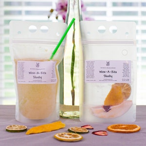 WINE SLUSHIE MULTIPACK! Delicious diy Summer Frozen Cocktail Slushies! Glass-Free Pouch is Pool & Beach Safe! Fun Summer Gift!