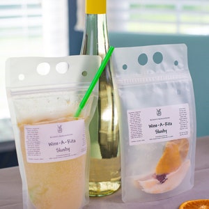 WINE SLUSHIE MULTIPACK Delicious diy Summer Frozen Cocktail Slushies Glass-Free Pouch is Pool & Beach Safe Fun Summer Gift image 7