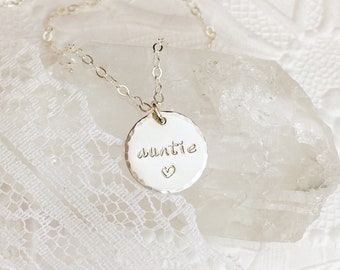 Auntie Necklace Gift Customized 