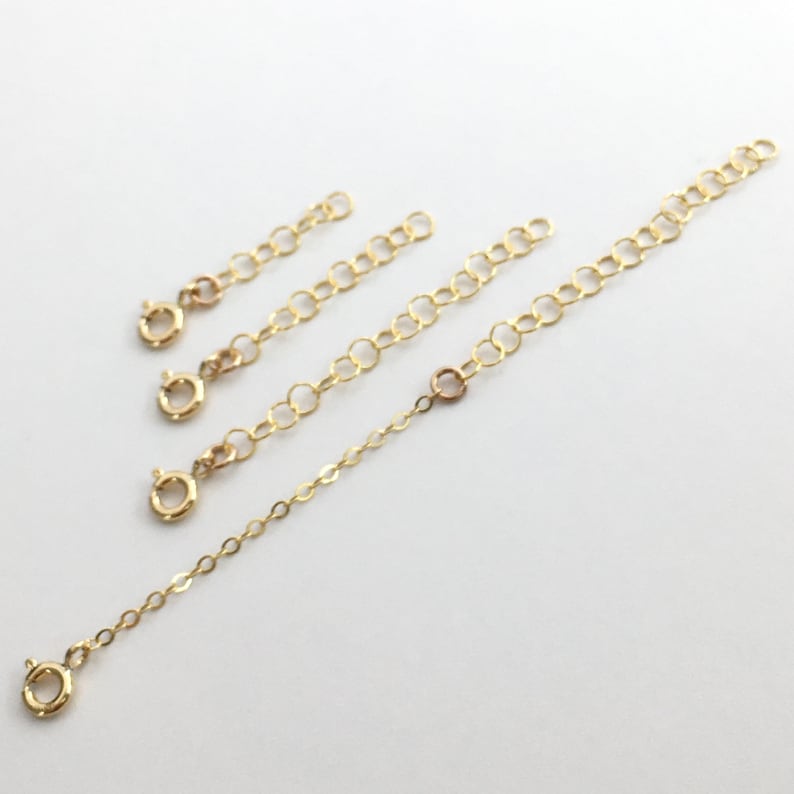 necklace extender buy separate or attach make necklace adjustable longer adjuster add on sterling silver gold filled rose gold image 3